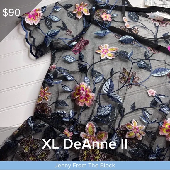 NWT LulaRoe Deanne ll embroidered overlaying maxi dress - Picture 2 of 3